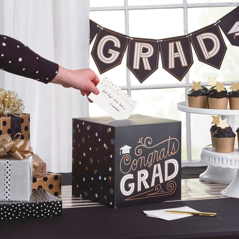 Hallmark Graduation Party Kit With Banner, Card Box, Advice Cards And Table Runner