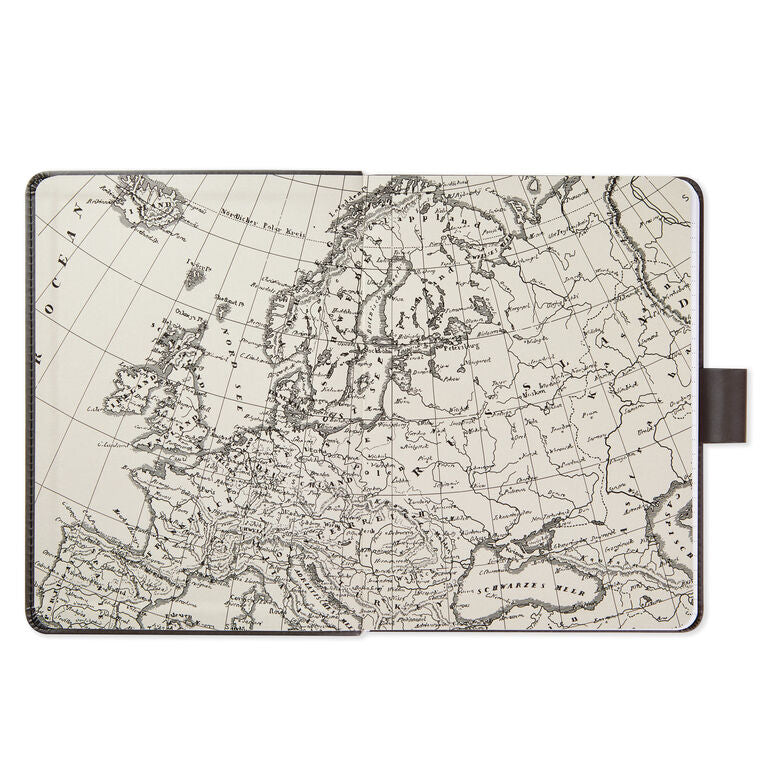 Hallmark Gray Etched Compass Faux Leather Notebook