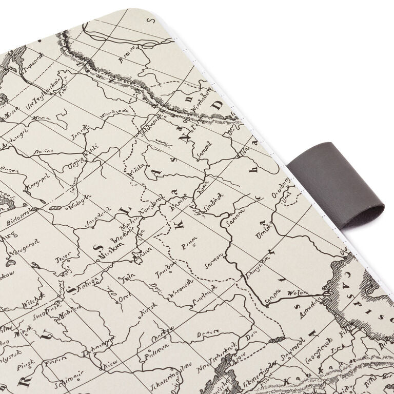 Hallmark Gray Etched Compass Faux Leather Notebook
