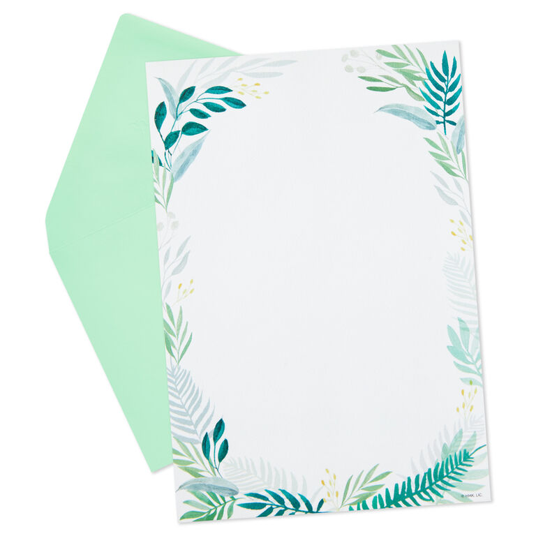 Hallmark Fern Border Stationery Set, 20 Sheets