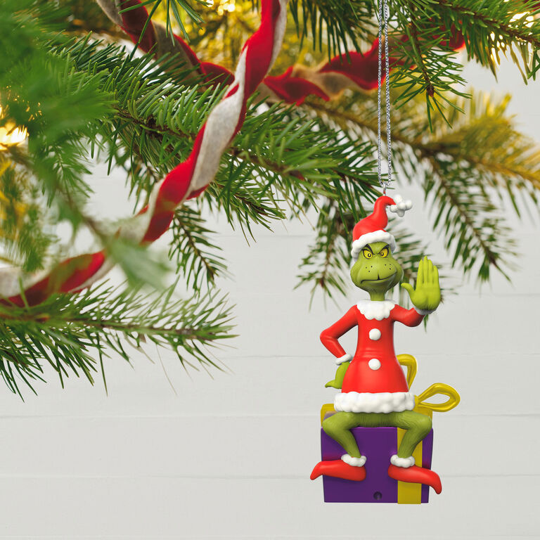 Hallmark Dr. Seuss's How The Grinch Stole Christmas!™ Grinch Peekbuster Ornament With Motion-Activated Sound