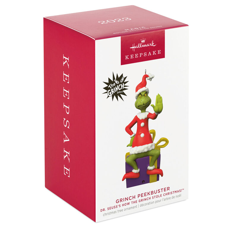 Hallmark Dr. Seuss's How The Grinch Stole Christmas!™ Grinch Peekbuster Ornament With Motion-Activated Sound