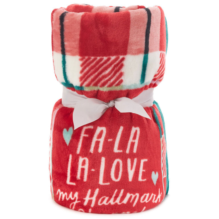  Hallmark Channel Fa-La-La-Love Plaid Blanket, 50x60