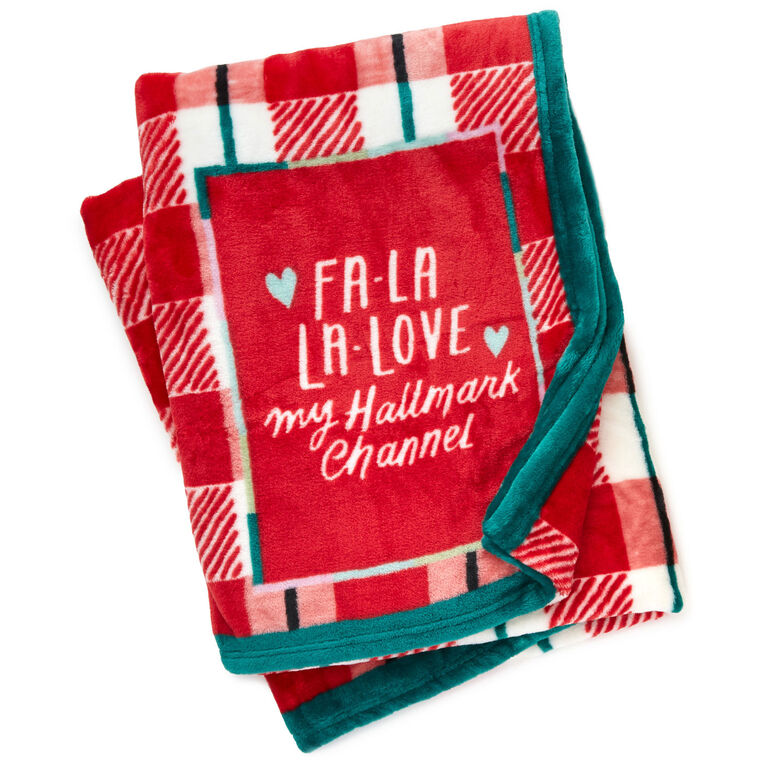  Hallmark Channel Fa-La-La-Love Plaid Blanket, 50x60