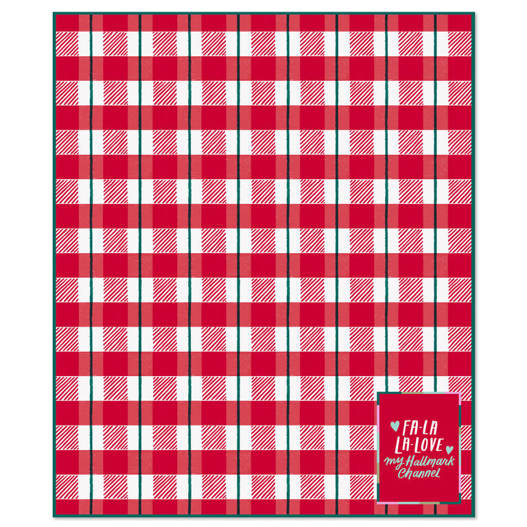  Hallmark Channel Fa-La-La-Love Plaid Blanket, 50x60
