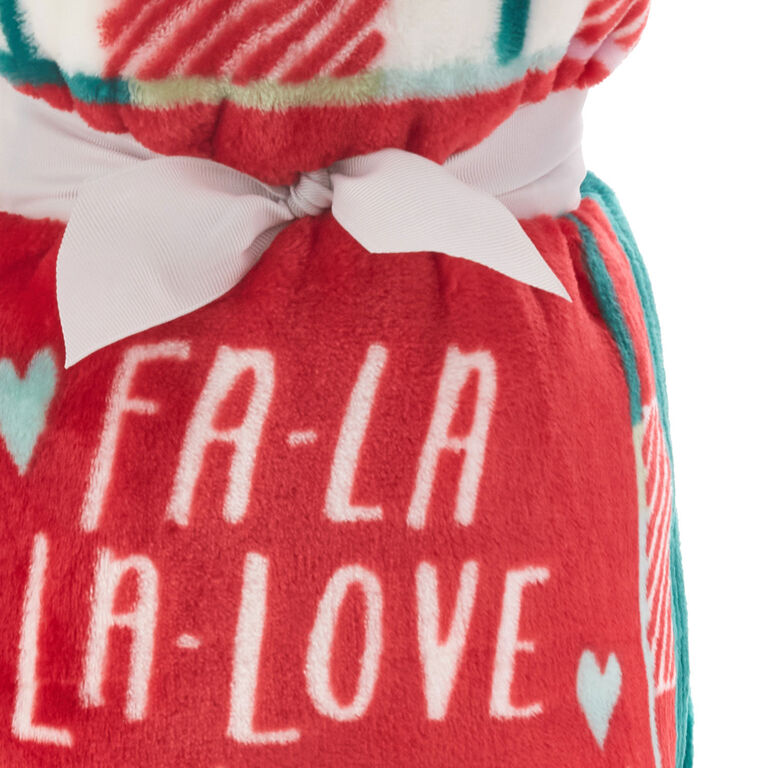  Hallmark Channel Fa-La-La-Love Plaid Blanket, 50x60
