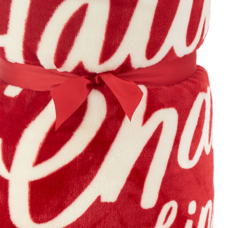  Hallmark Channel Red Oversized Blanket, 60x80