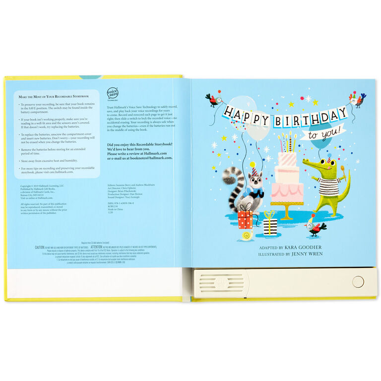 Hallmark Happy Birthday To You! Recordable Storybook With Music