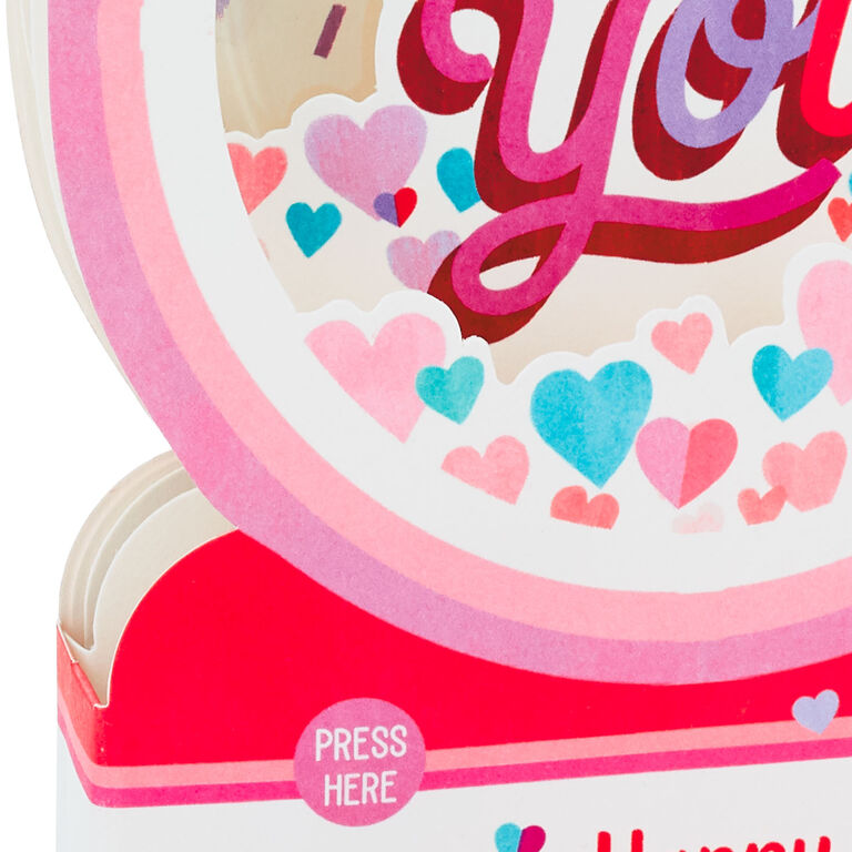 Hallmark All My Love Snow Globe Musical 3D Pop-Up Valentine's Day Card With Motion