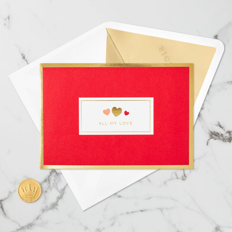 Hallmark All My Love Hearts 3D Pop-Up Love Card