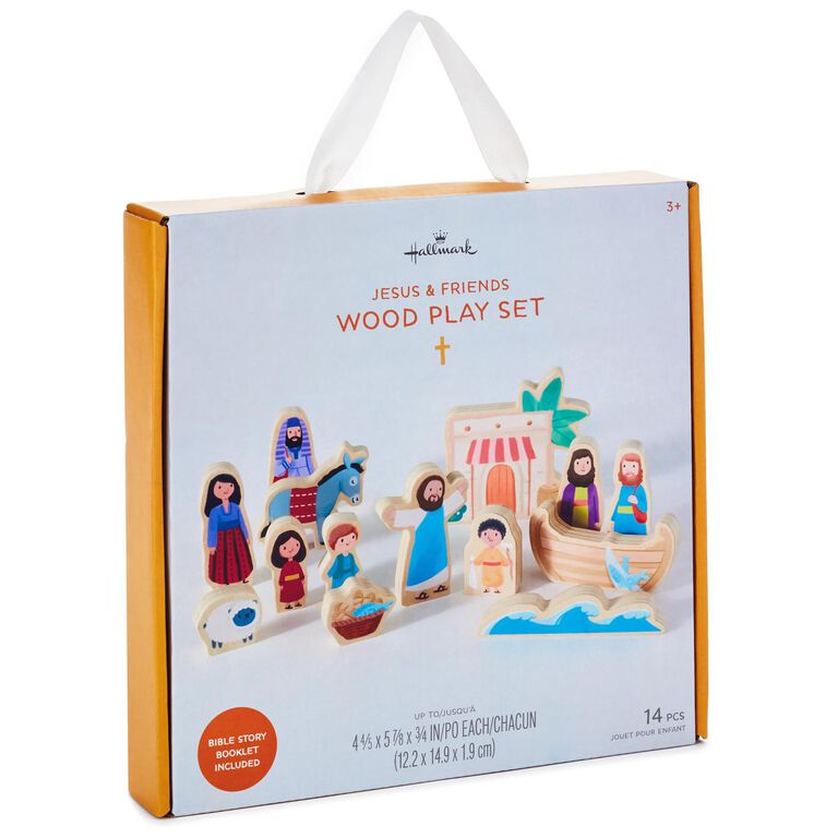 Hallmark Jesus And Friends Wood Play Set, 14 Pieces