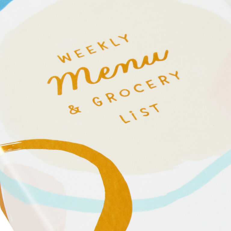 Hallmark Weekly Menu And Grocery List Memo Pad Set In Folio