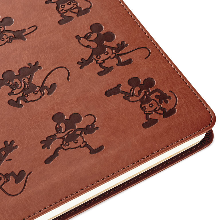 Hallmark Disney Mickey Mouse Brown Faux Leather Journal