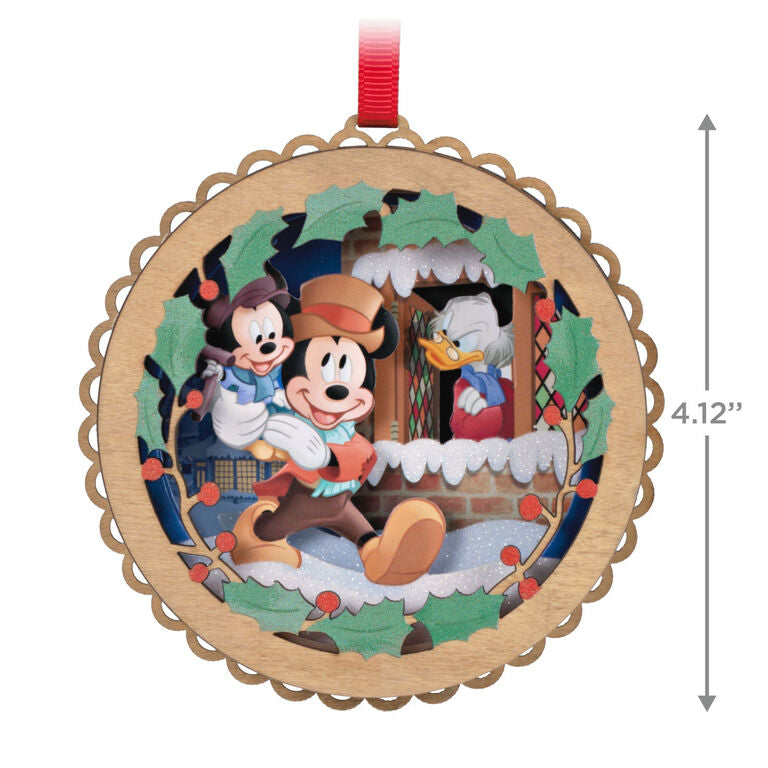 Hallmark Disney Mickey's Christmas Carol 40th Anniversary Papercraft Ornament