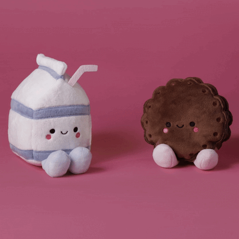 Hallmark Better Together Milk And Cookie Magnetic Plush, 6"