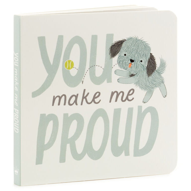 Hallmark MopTops Shaggy Dog Stuffed Animal With You Make Me Proud Board Book