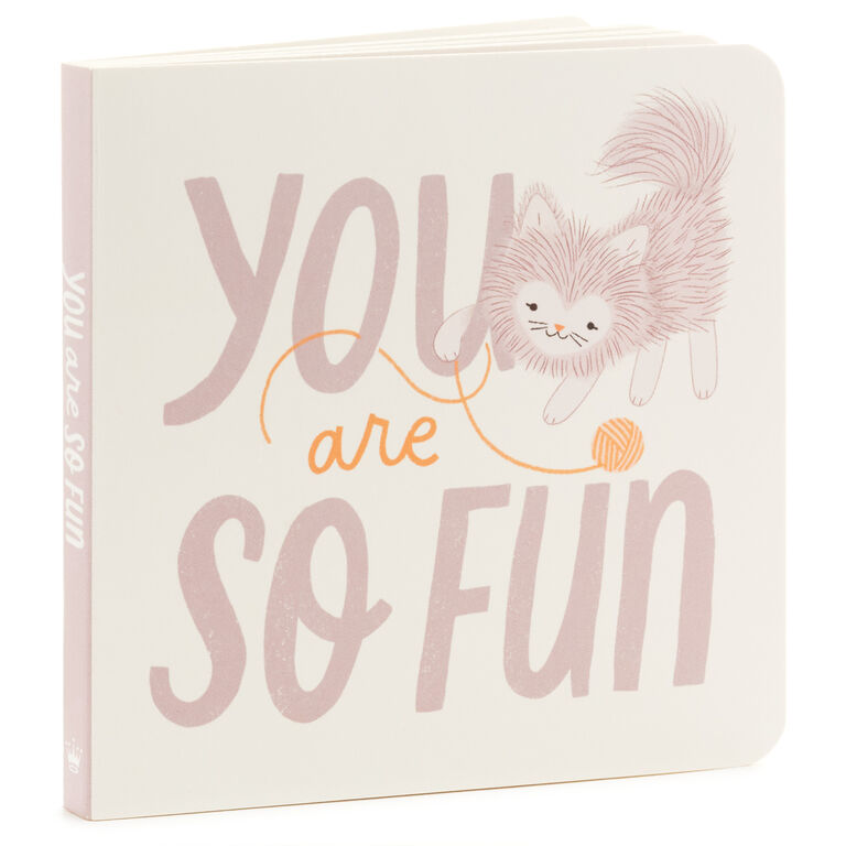 Hallmark MopTops Furry Cat Stuffed Animal With You Are So Fun Board Book