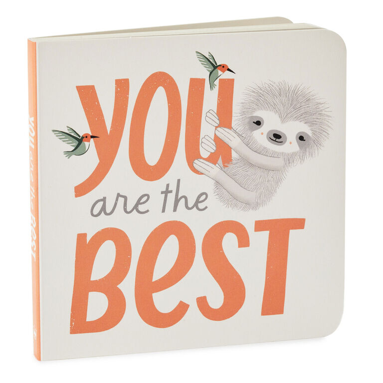 Hallmark MopTops Sloth Stuffed Animal With You Are The Best Board Book