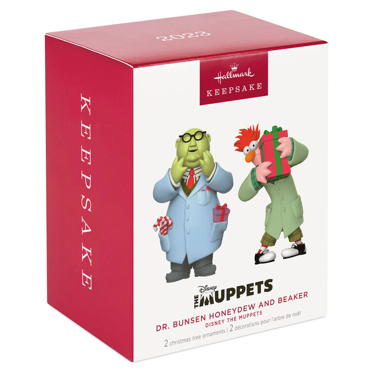 Hallmark Disney The Muppets Dr. Bunsen Honeydew And Beaker Ornaments, Set Of 2