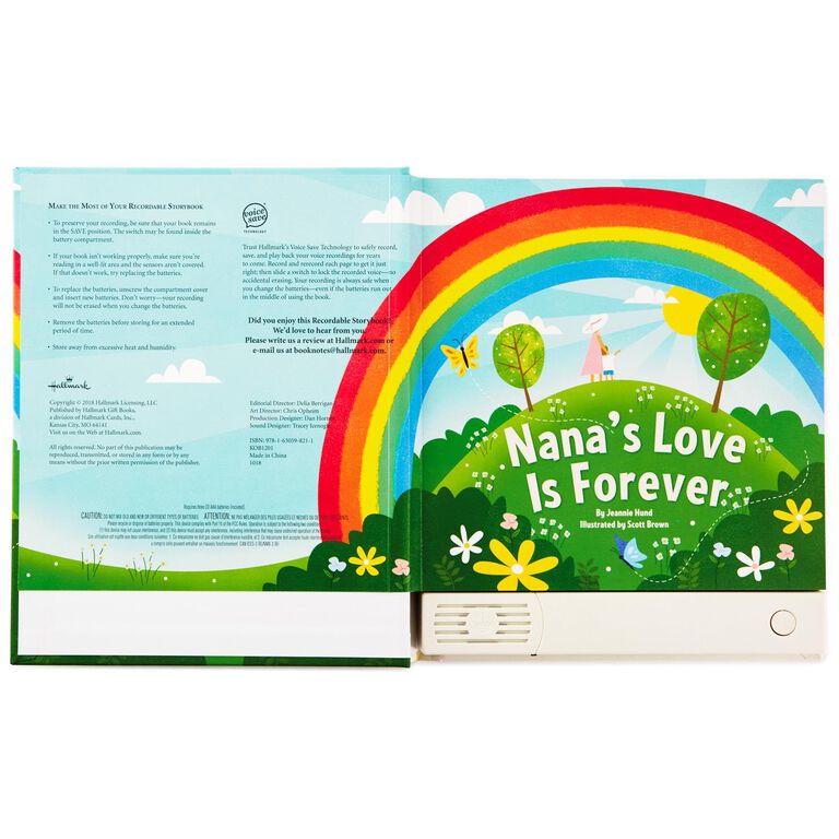 Hallmark Nana's Love Is Forever Recordable Storybook