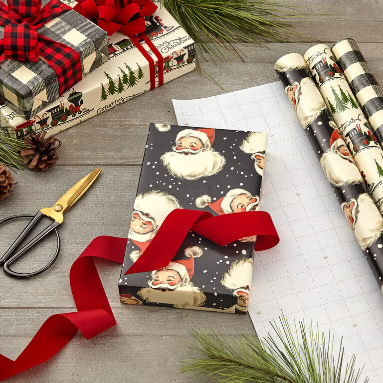 Hallmark Old-Fashioned Christmas 3-Pack Wrapping Paper, 120 Sq. Ft.