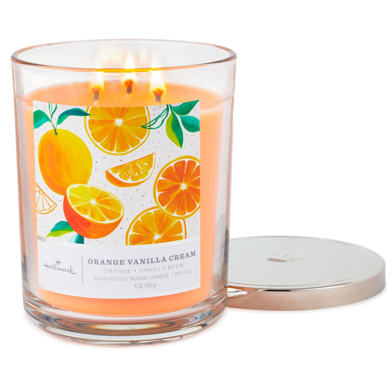 Hallmark Orange Vanilla Cream 3-Wick Jar Candle, 16 Oz.
