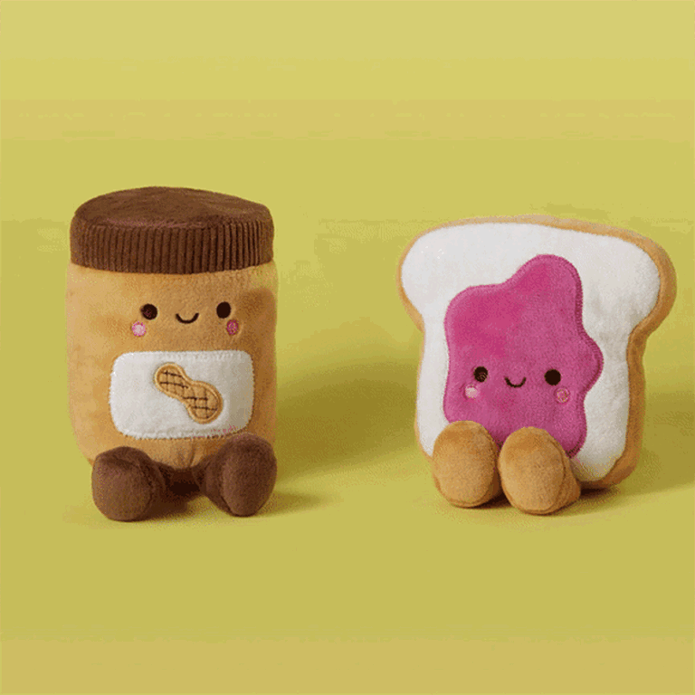 Hallmark Better Together Peanut Butter And Jelly Magnetic Plush, 5"