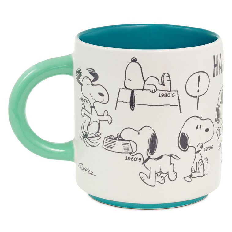 Hallmark Peanuts® 75th Anniversary Snoopy Through The Decades Mug, 17.5 Oz.