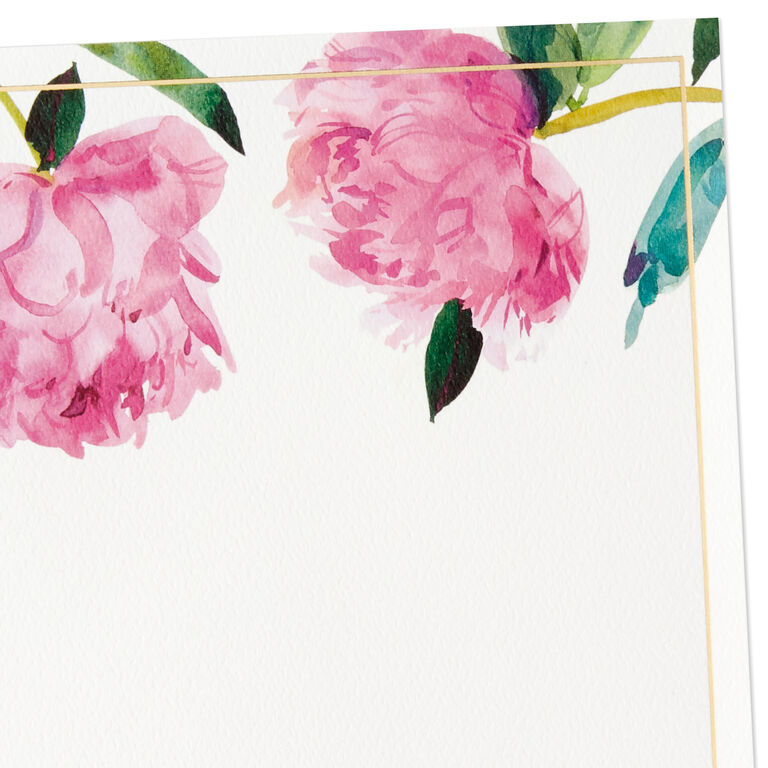 Hallmark Pink Peonies Stationery Set, Box Of 20