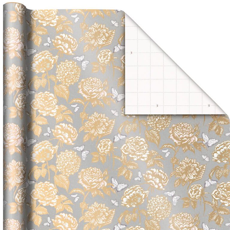 Hallmark Pink And Gray 3-Pack Wrapping Paper, 85 Sq. Ft. Total