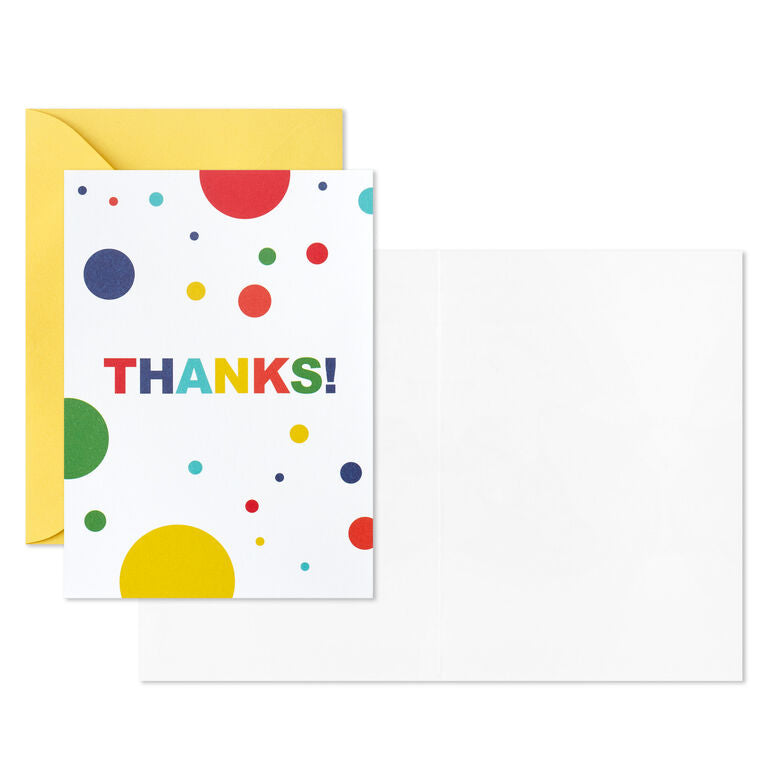 Hallmark Primary Colors Assorted Blank Thank-You Notes, Pack Of 48