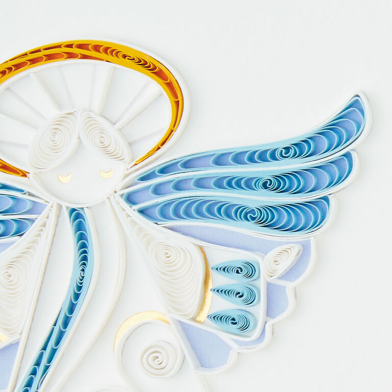 Hallmark Peace On Earth Angel Quilled Paper Handmade Christmas Card