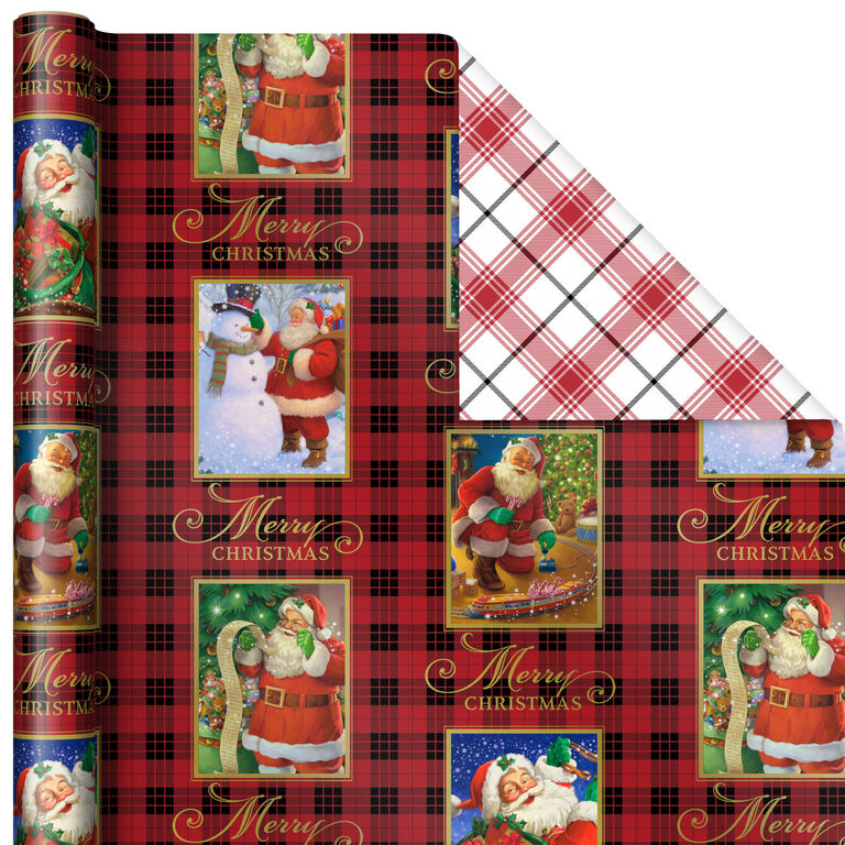 Hallmark Christmas Classics 3-Pack Reversible Wrapping Paper Assortment, 120 Sq. Ft.