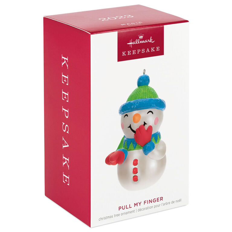 Hallmark Pull My Finger Snowman Ornament With Sound
