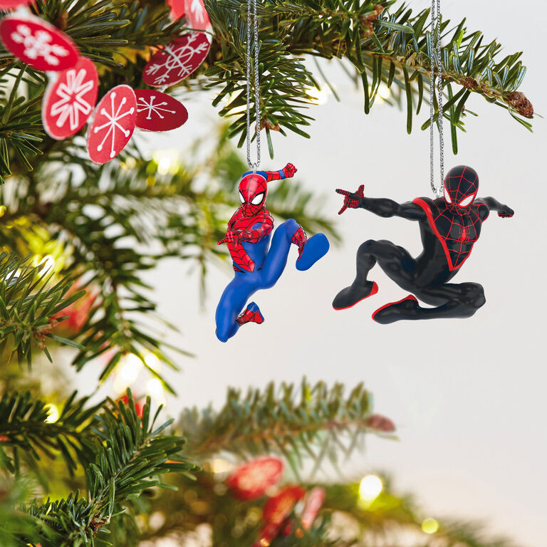 Hallmark Mini Marvel Spider-Man And Miles Morales Ornaments, Set Of 2
