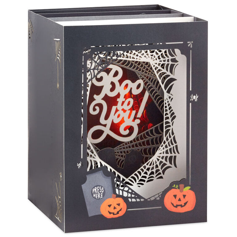 Hallmark Boo To You Musical 3D Pop-Up Halloween Card With Light