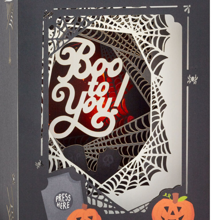 Hallmark Boo To You Musical 3D Pop-Up Halloween Card With Light
