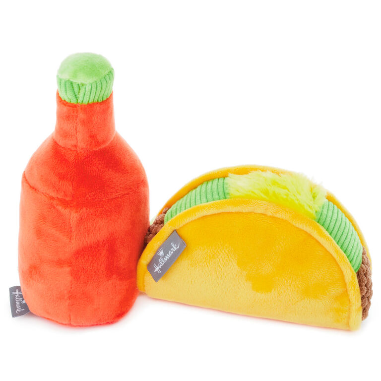 Hallmark Better Together Taco And Hot Sauce Magnetic Plush, 5"