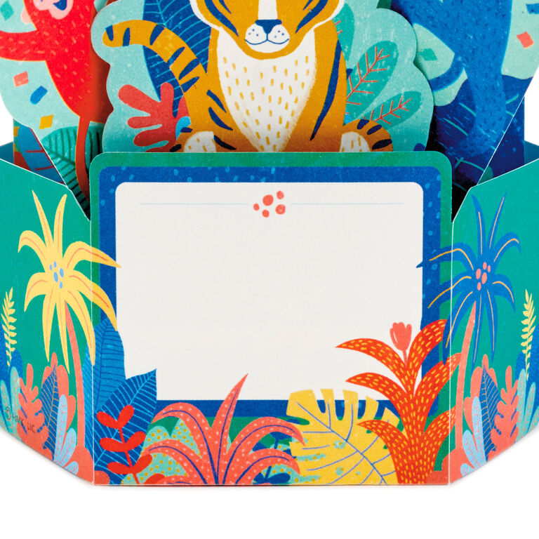 Hallmark Wild Animal Party Boxed Pop-Up Birthday Cards, Pack Of 8