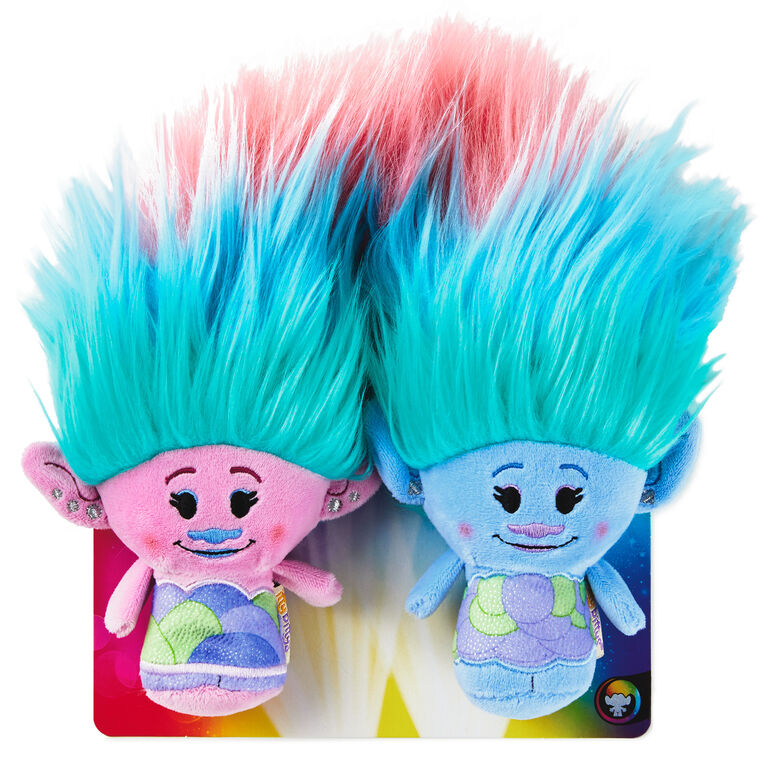 Hallmark Itty Bittys® DreamWorks Animation Trolls World Tour Satin And Chenille Plush, Set Of 2